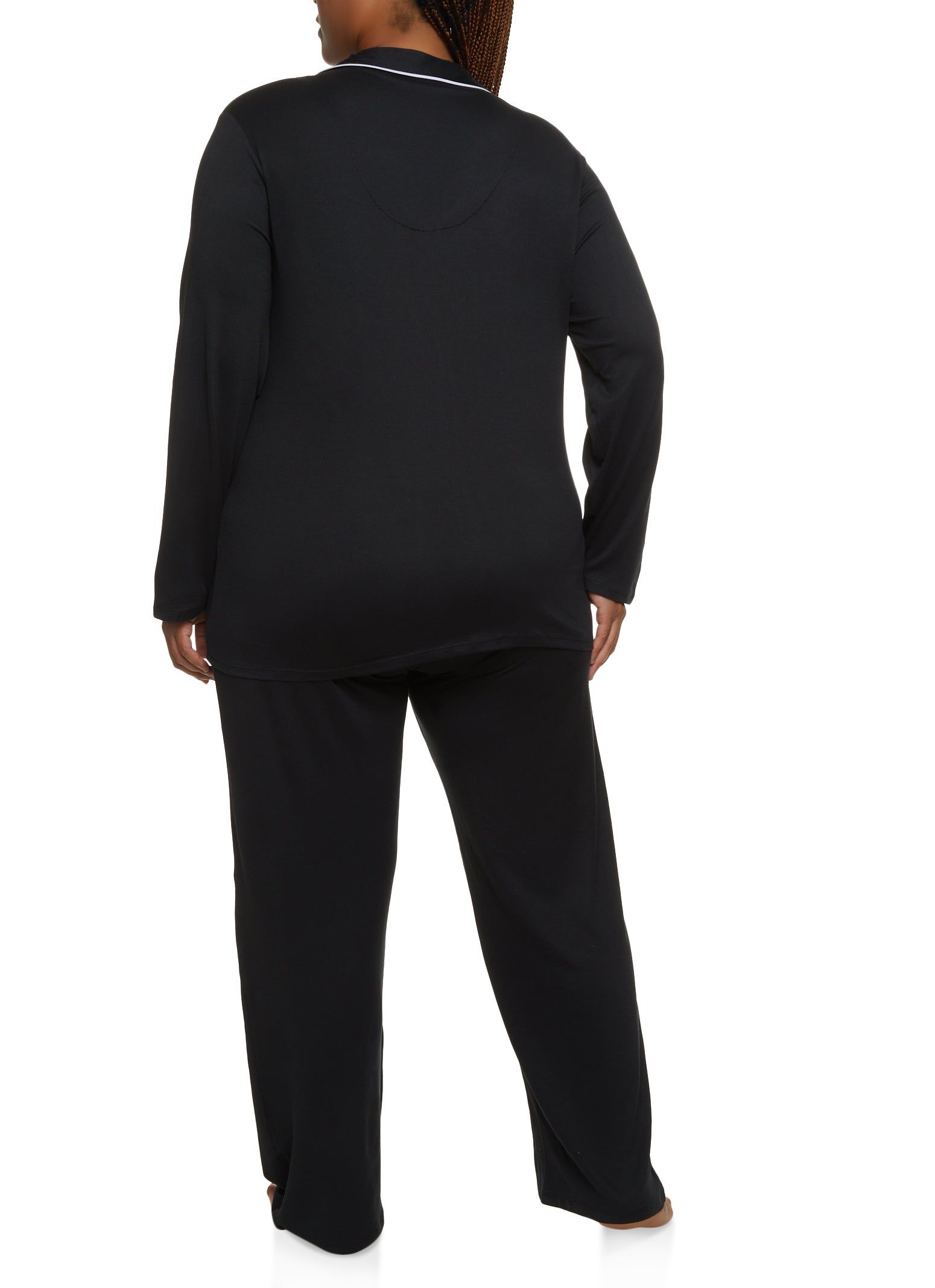 Plus Size Graphic Pocket Pajama Shirt and Pants sold by Rainbow product image thumbnail 2