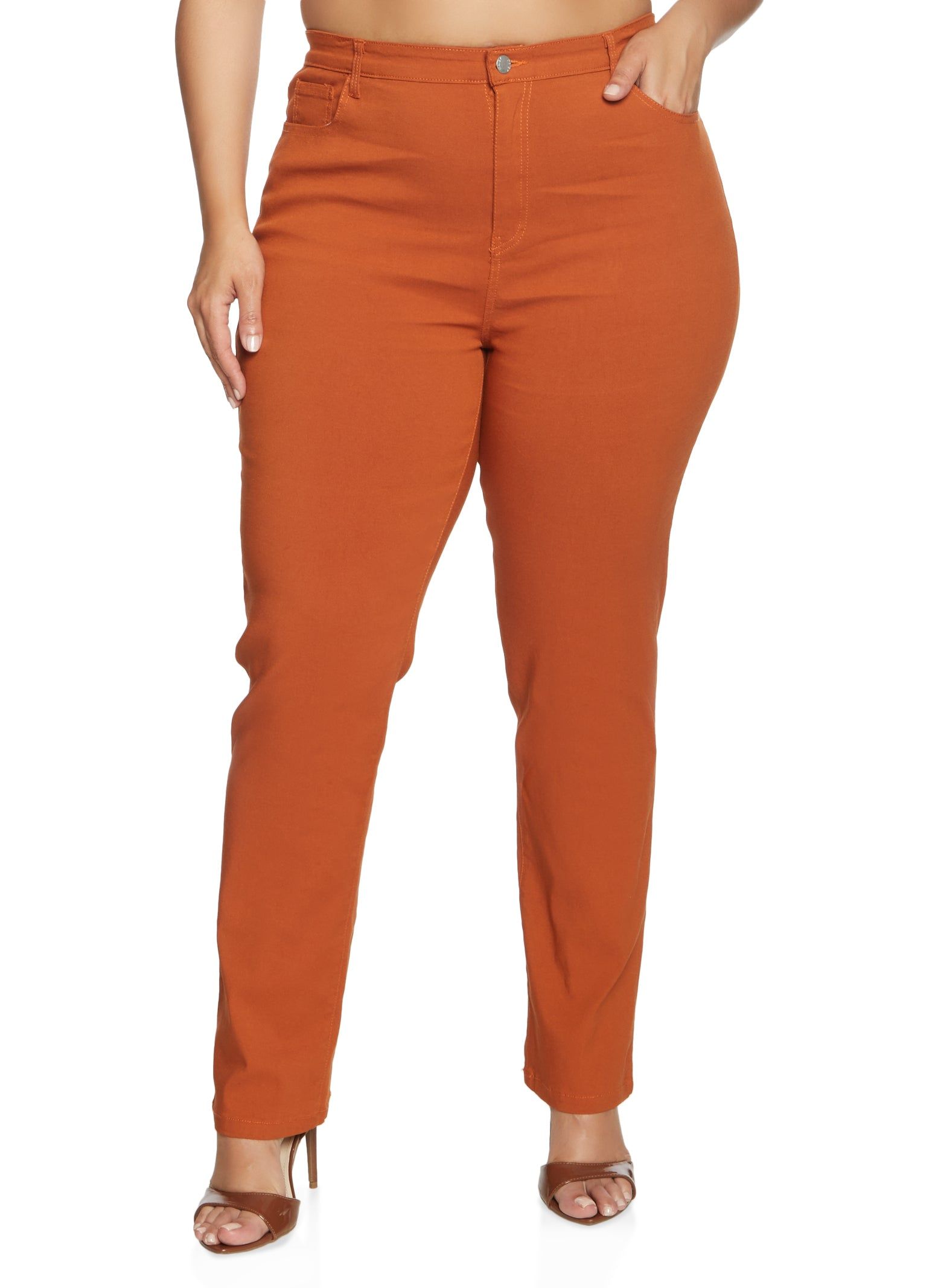 Plus Size Solid Skinny Pants sold by Rainbow