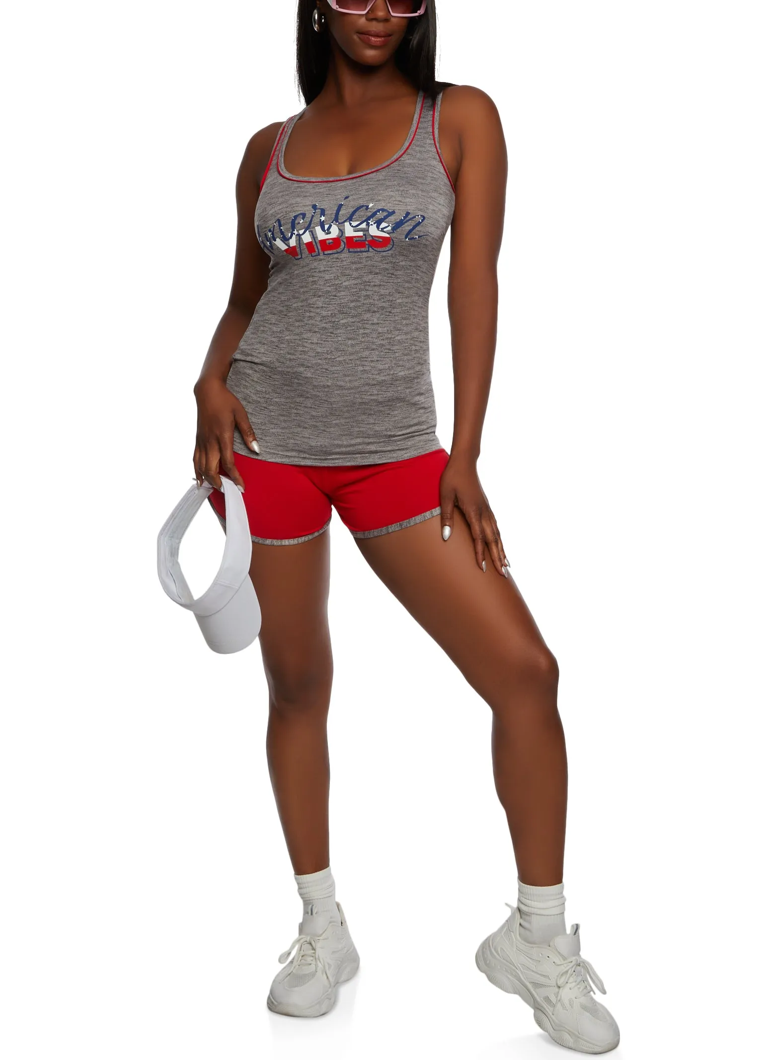 American Vibes Contrast Trim Tank Top sold by Rainbow product image thumbnail 2