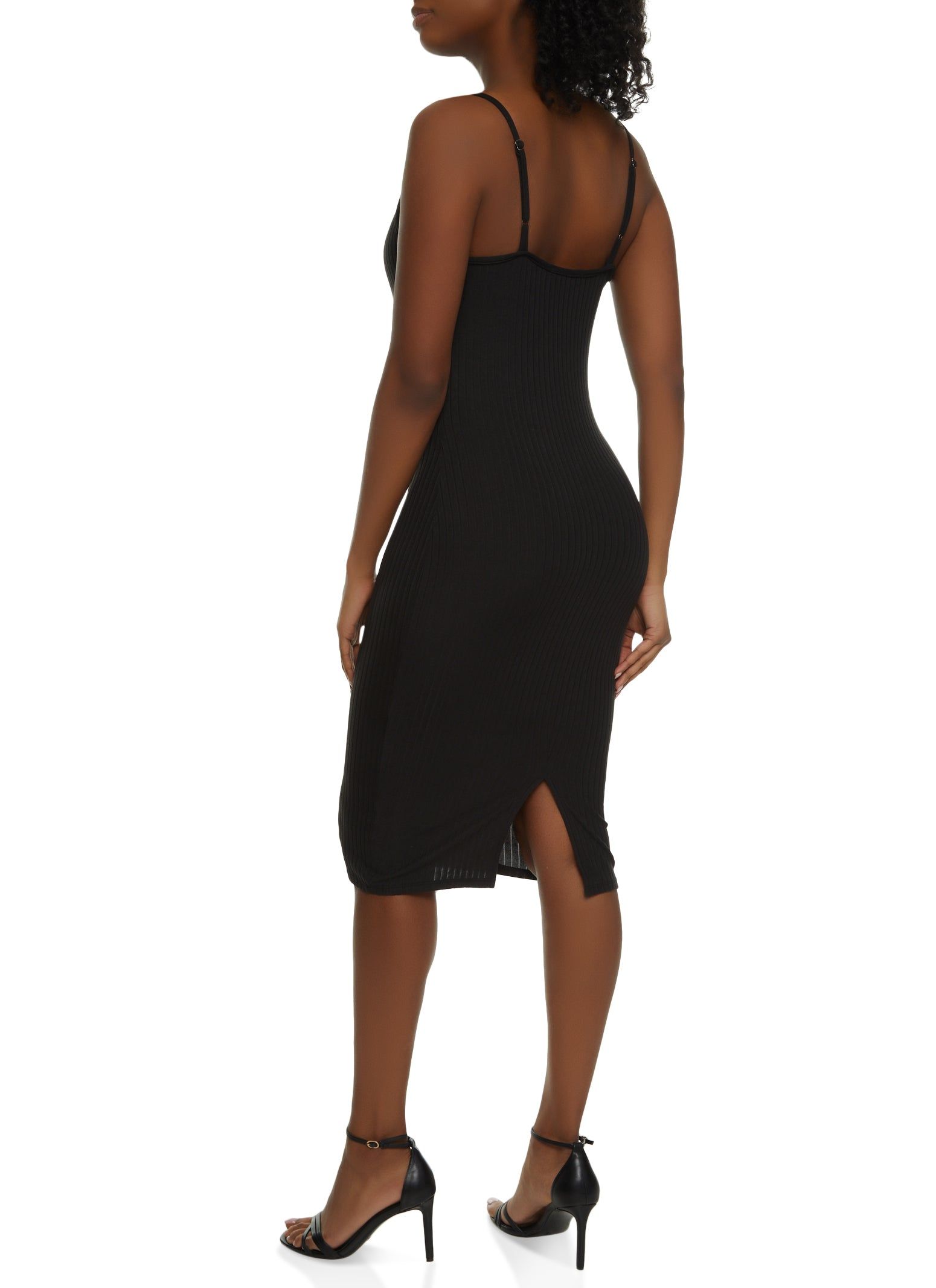 Rib Knit Scoop Neck Midi Dress sold by Rainbow product image thumbnail 3