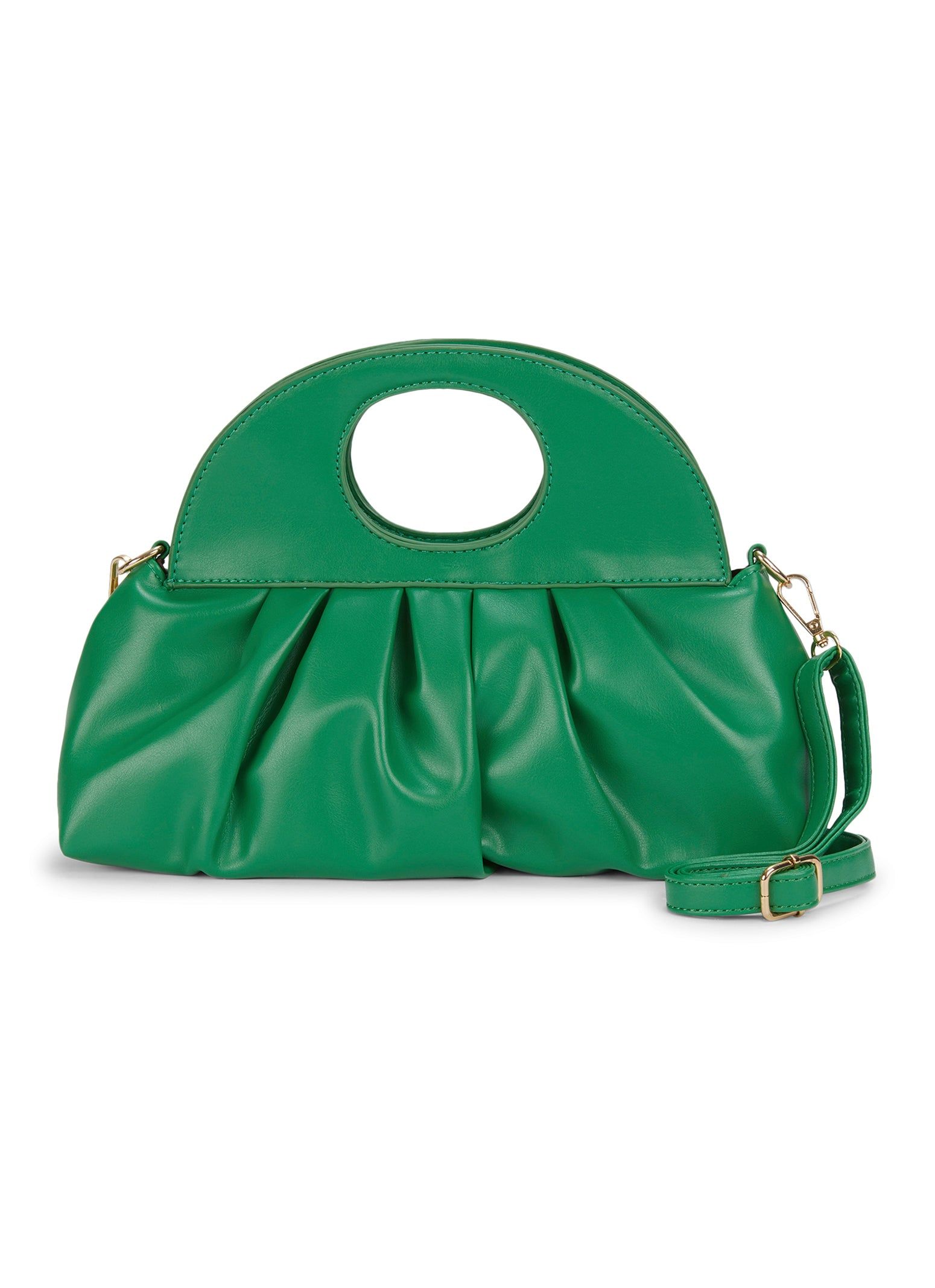 Faux Leather Pleated Convertible Pouch sold by Rainbow product image thumbnail 2