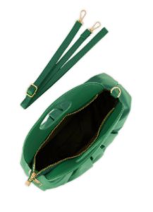 Faux Leather Pleated Convertible Pouch sold by Rainbow