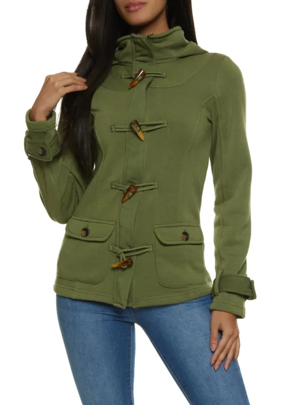 Hooded Horn Button Anorak Jacket sold by Rainbow