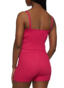 Ribbed Hook and Eye Cropped Cami sold by Rainbow