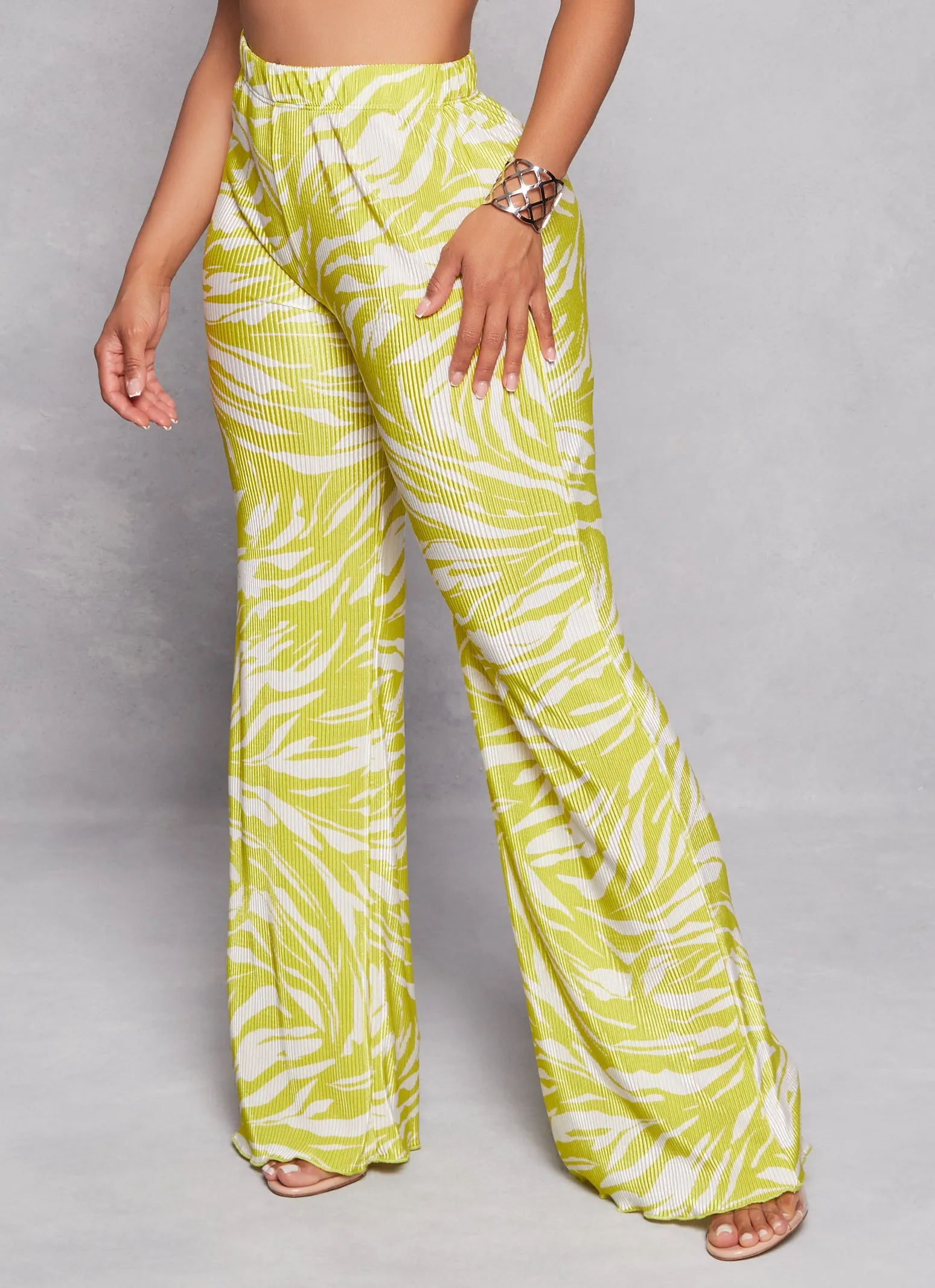 Plisse Printed Wide Leg Pants sold by Rainbow product image thumbnail 2