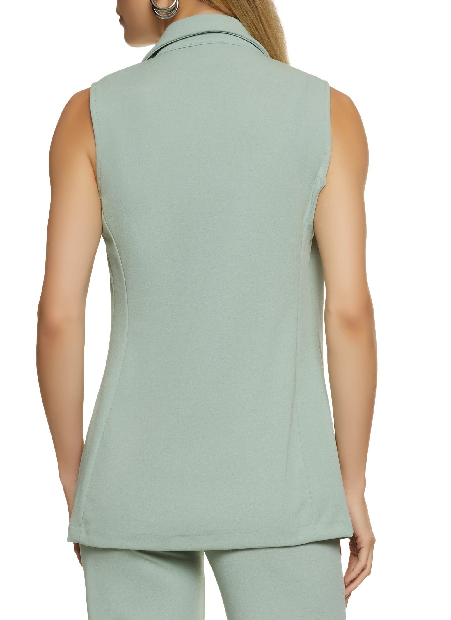 Crepe Knit Button Detail Blazer Vest sold by Rainbow product image thumbnail 3