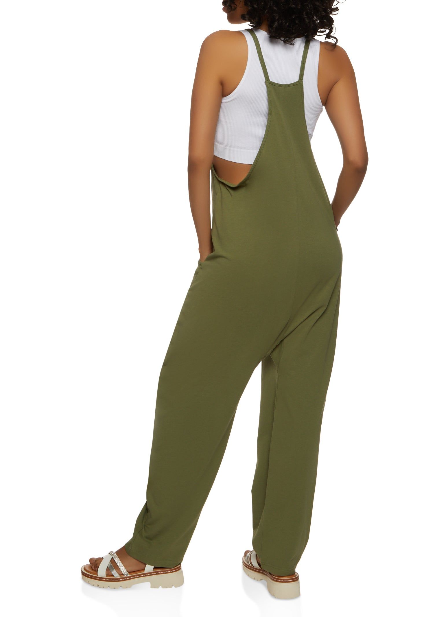 Boho Loose Fit Wide Leg Cami Jumpsuit sold by Rainbow product image thumbnail 2