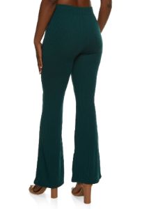 Ribbed Knit Flare Leg Pants sold by Rainbow