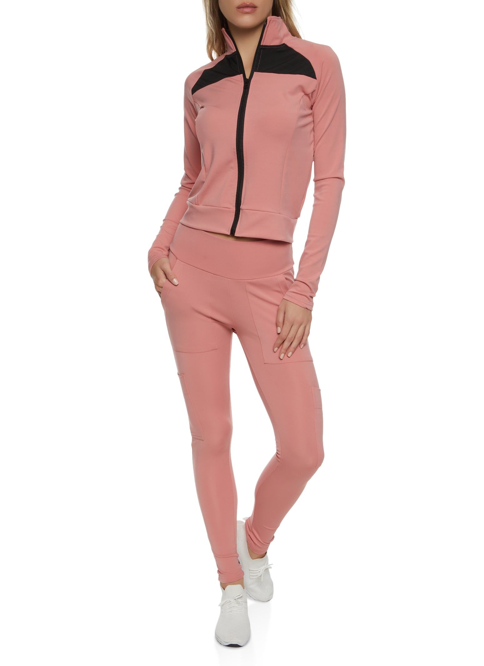 Zip Front Mock Neck Track Jacket sold by Rainbow product image thumbnail 2