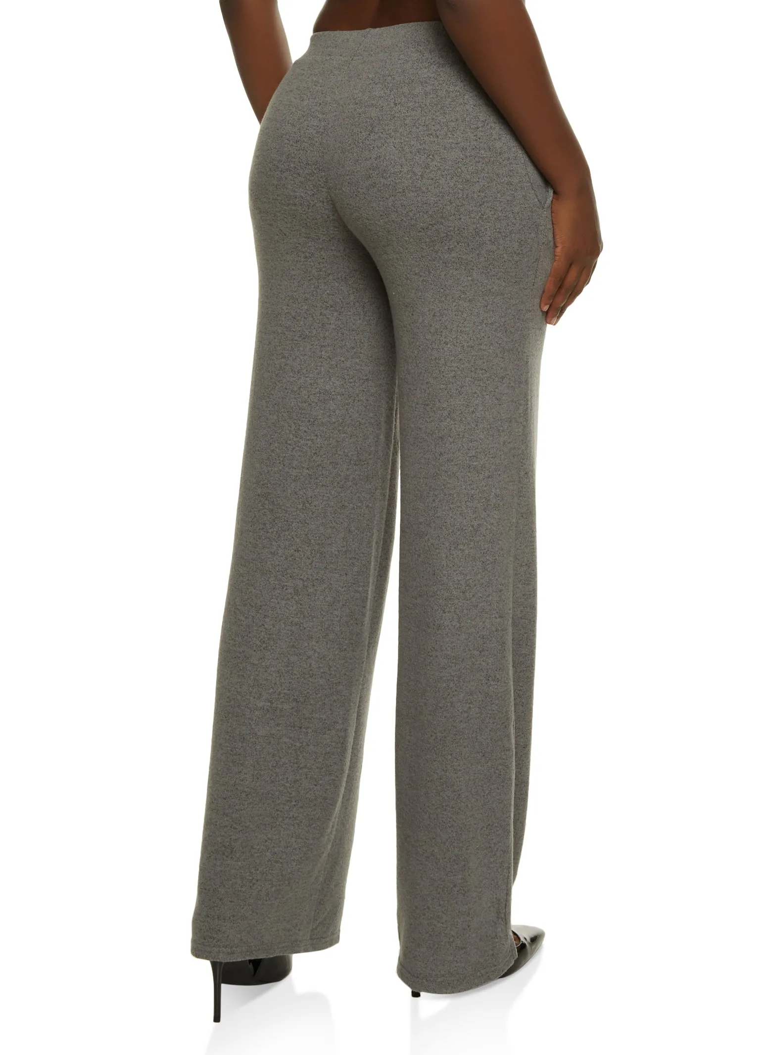 Brushed Knit High Waist Wide Leg Pants sold by Rainbow product image thumbnail 2