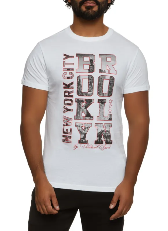 Mens New York City Brooklyn Graphic Tee sold by Rainbow