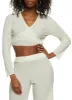Plisse Cropped Wrap Top sold by Rainbow