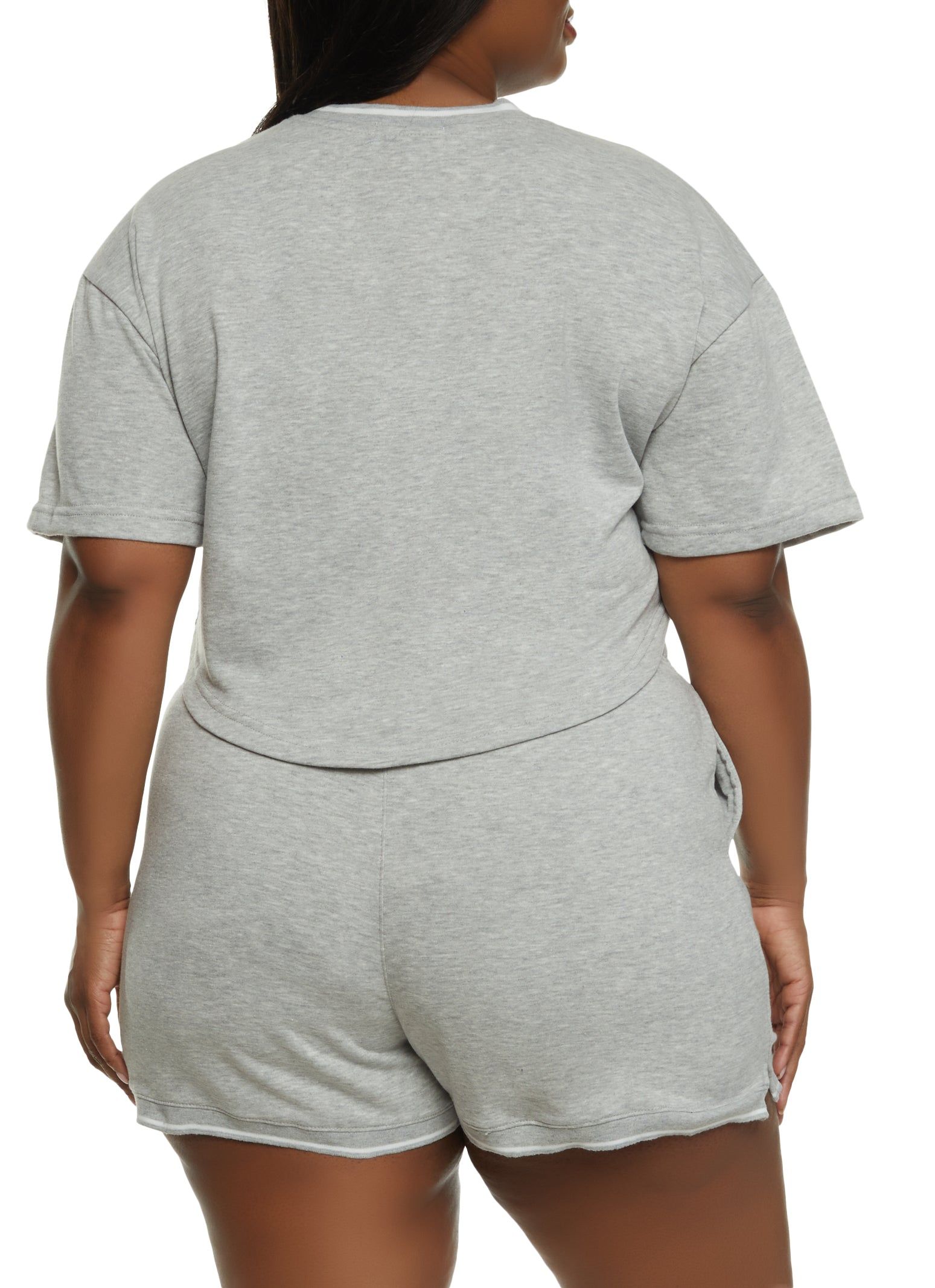 Plus Size Dont Forget To Live Cropped Graphic Tee sold by Rainbow product image thumbnail 3