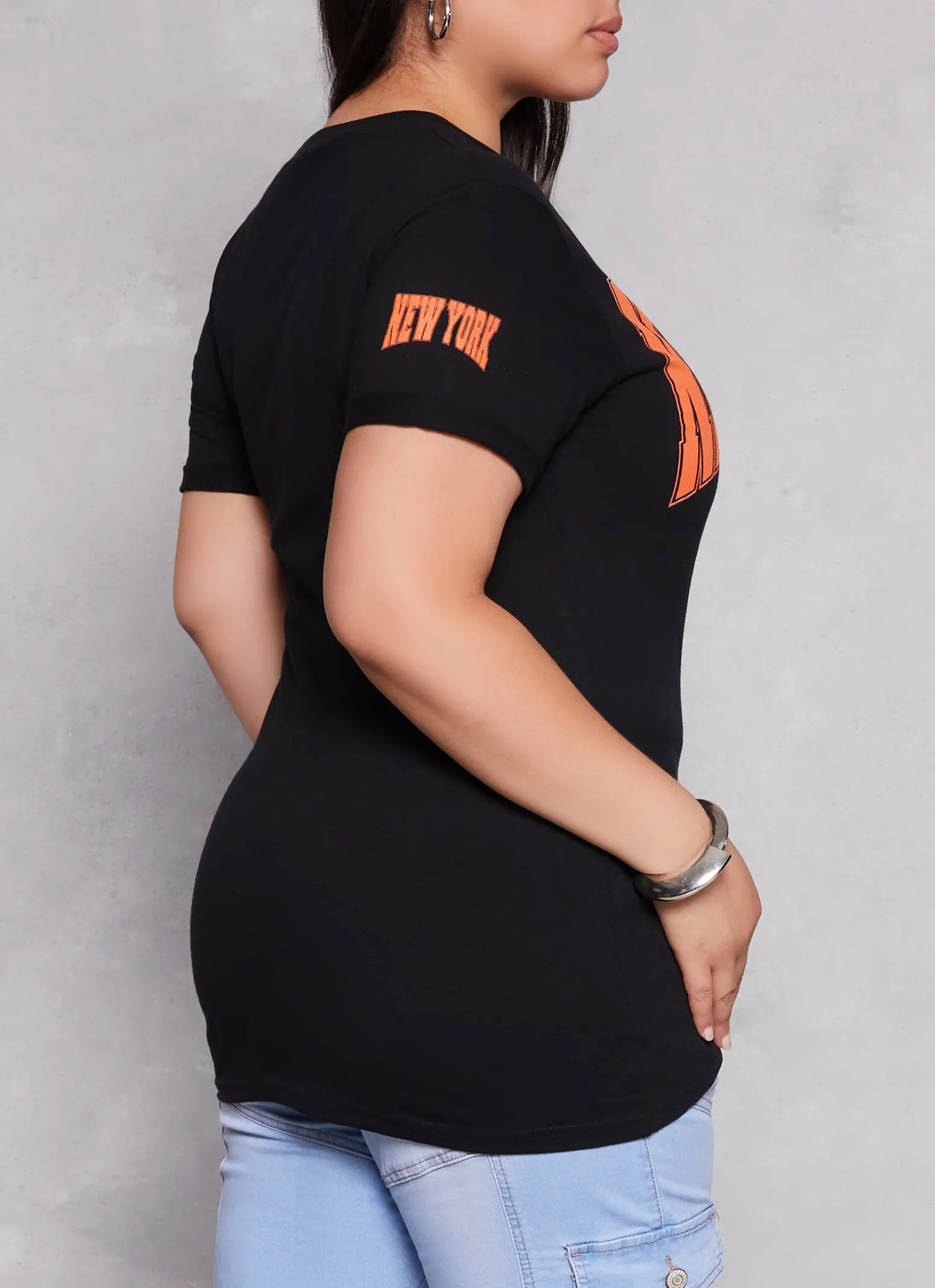 Plus Size New York Notch Neck Graphic Tee sold by Rainbow product image thumbnail 3