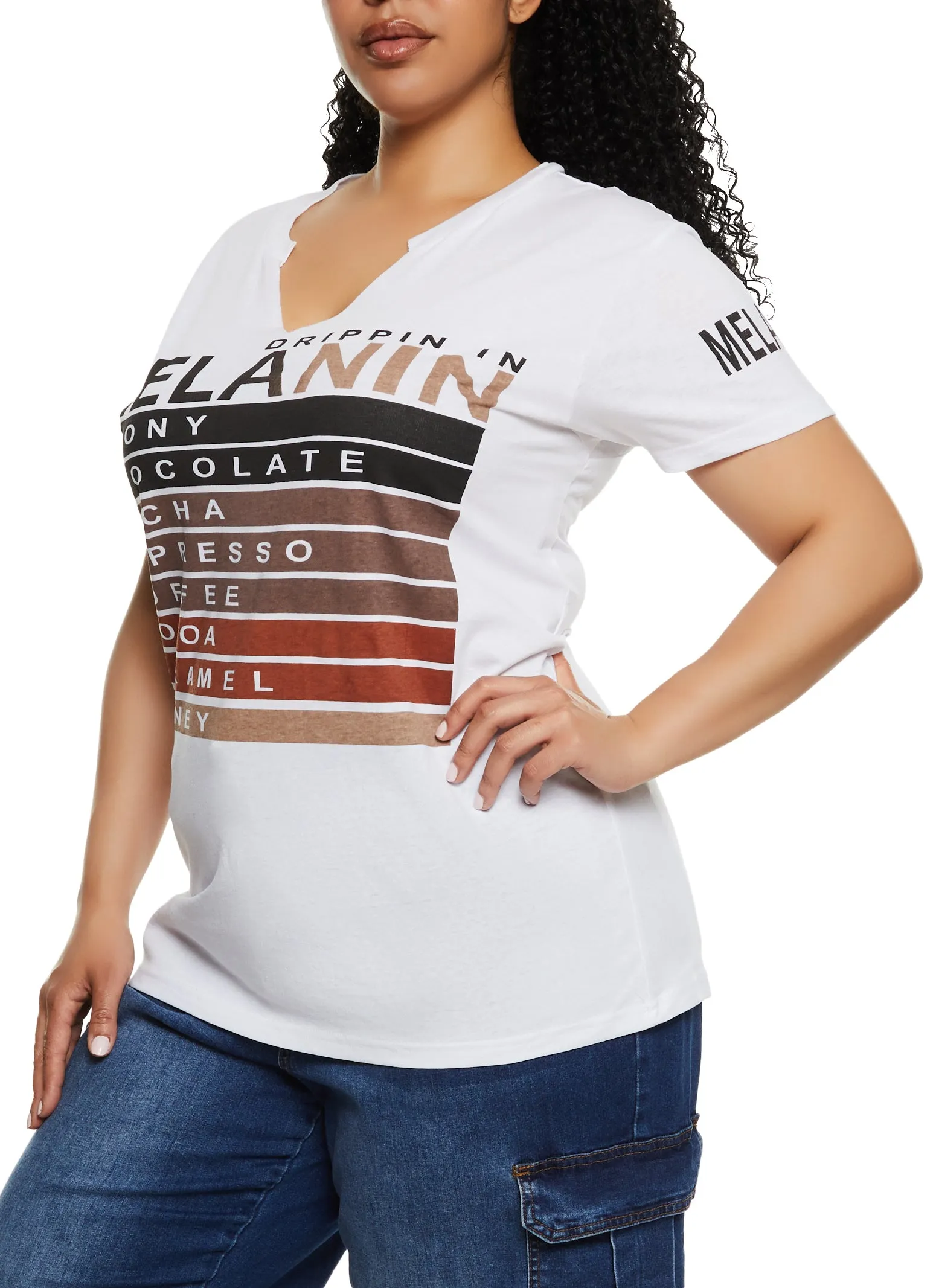 Plus Size Drippin Melanin Graphic Tee sold by Rainbow product image thumbnail 2