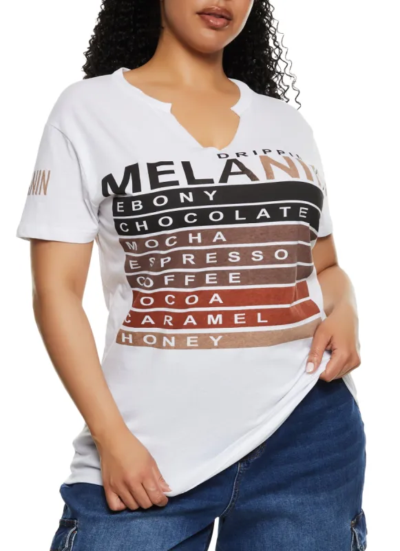 Plus Size Drippin Melanin Graphic Tee sold by Rainbow