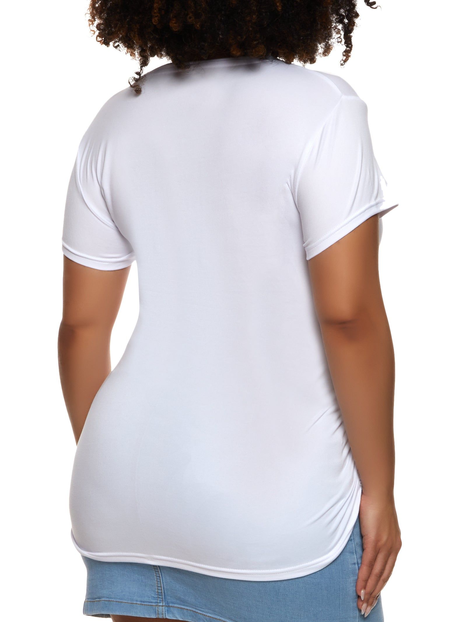 Plus Size Be Savage Not Average Embossed Foil Graphic Tee sold by Rainbow product image thumbnail 2