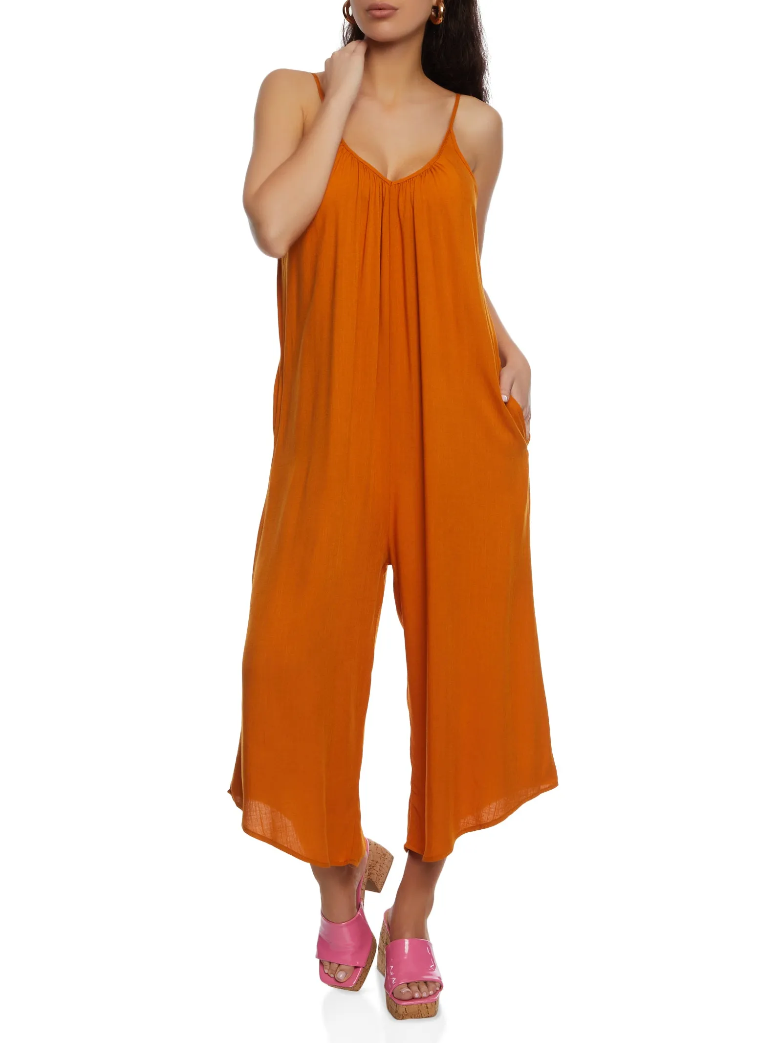Cropped Wide Leg Jumpsuit sold by Rainbow