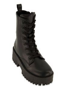 Solid Platform Combat Lace Up Boots sold by Rainbow