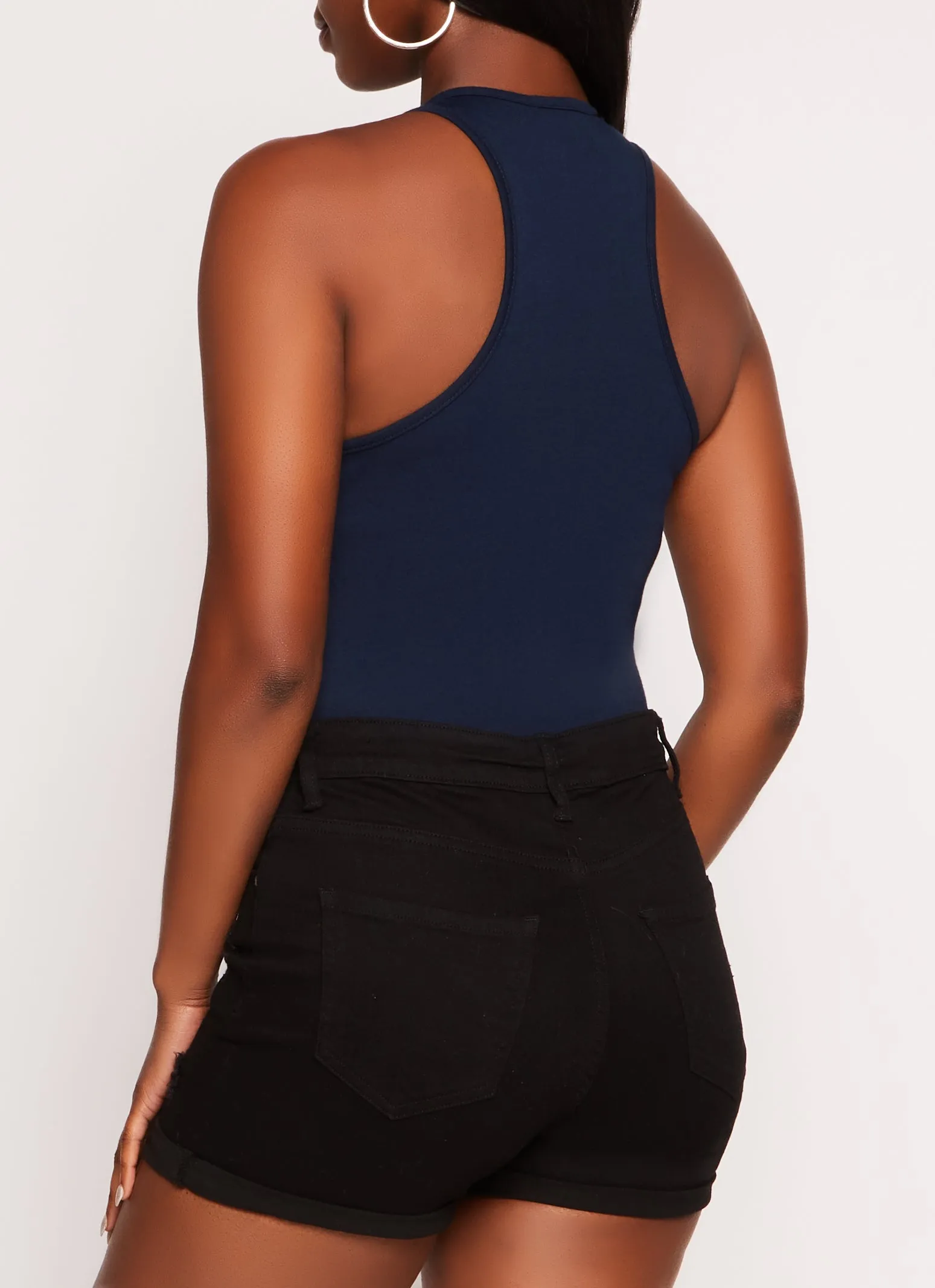 Basic Scoop Neck Racerback Tank Bodysuit sold by Rainbow product image thumbnail 3