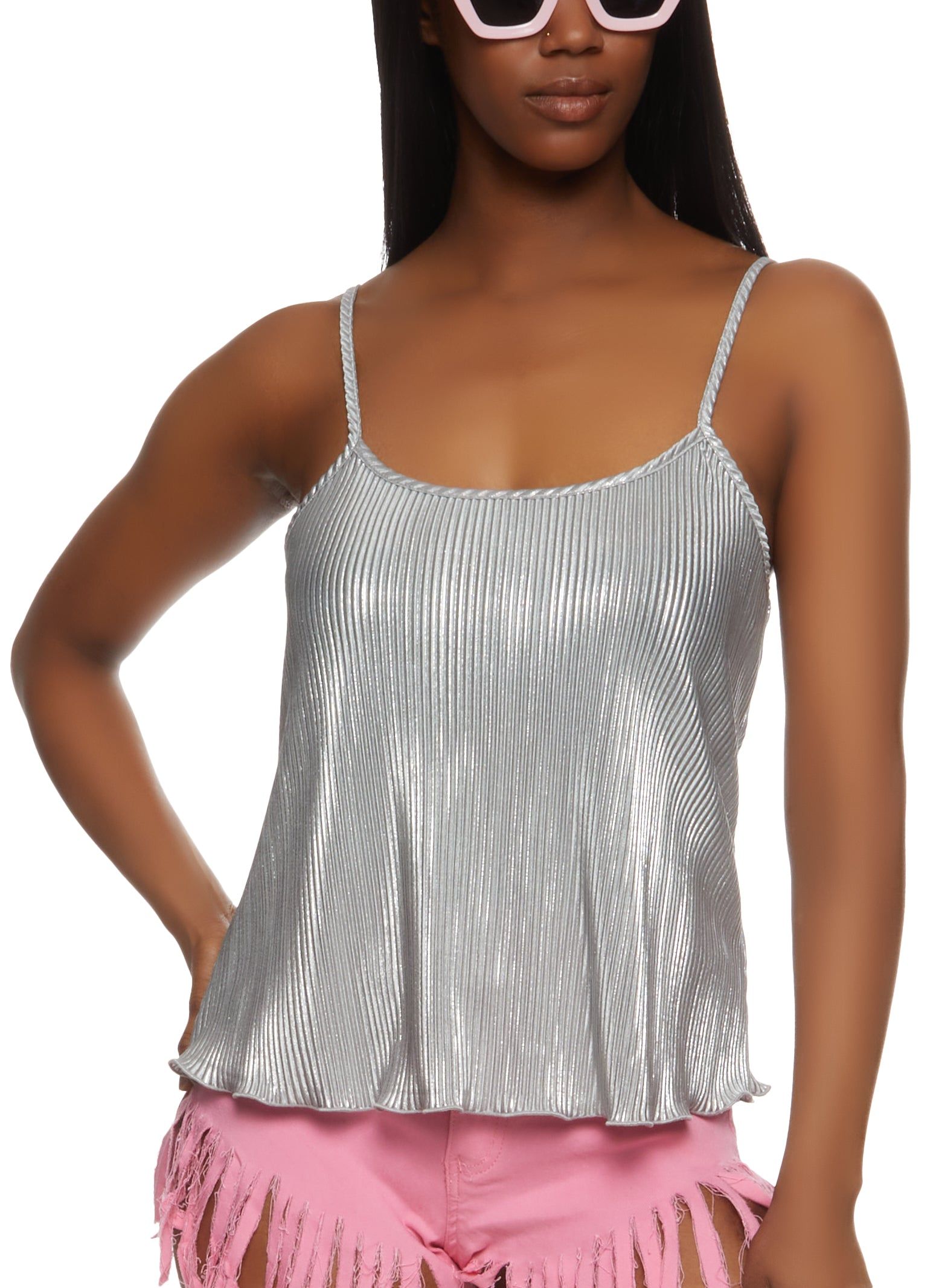 Plisse Lettuce Edge Cami sold by Rainbow