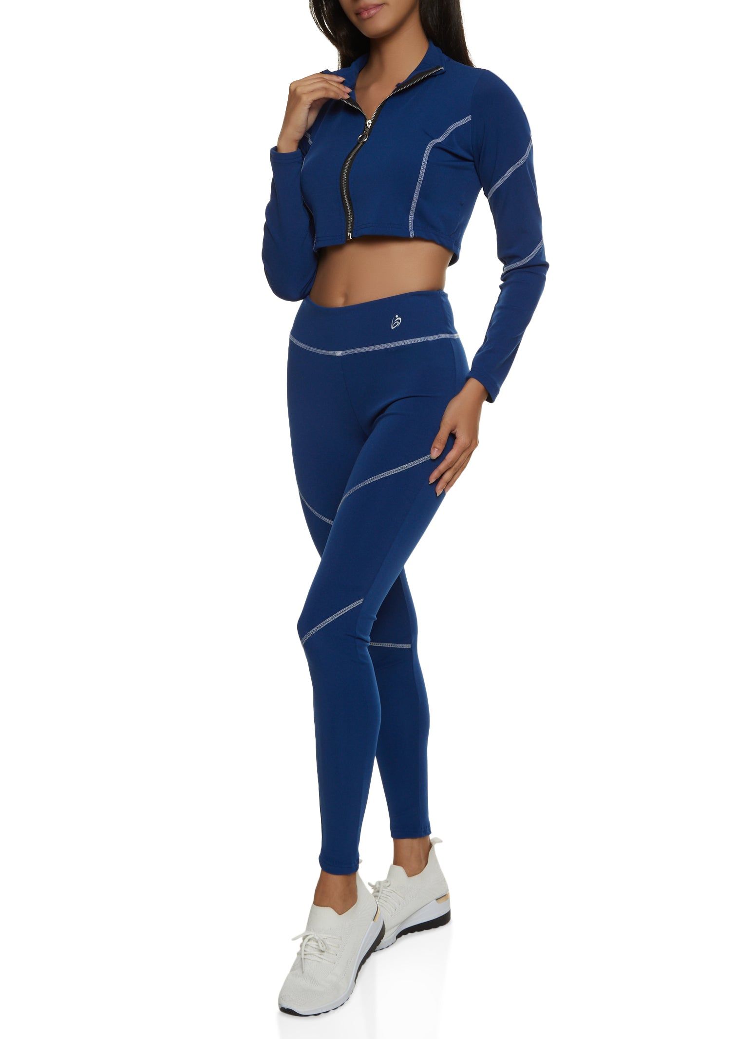 Contrast Trim Cropped Track Jacket sold by Rainbow product image thumbnail 2