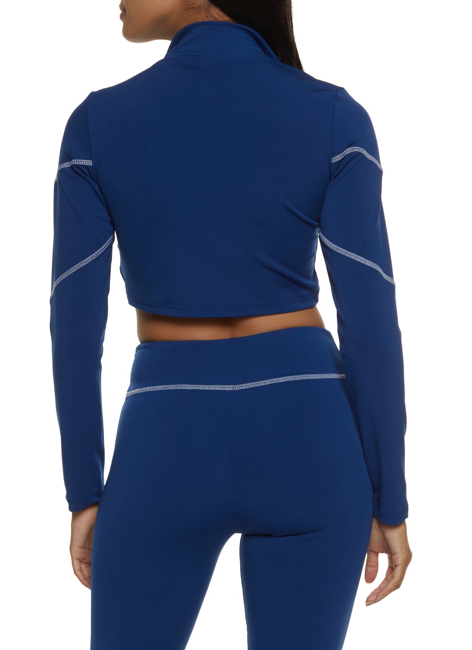 Contrast Trim Cropped Track Jacket sold by Rainbow product image thumbnail 3