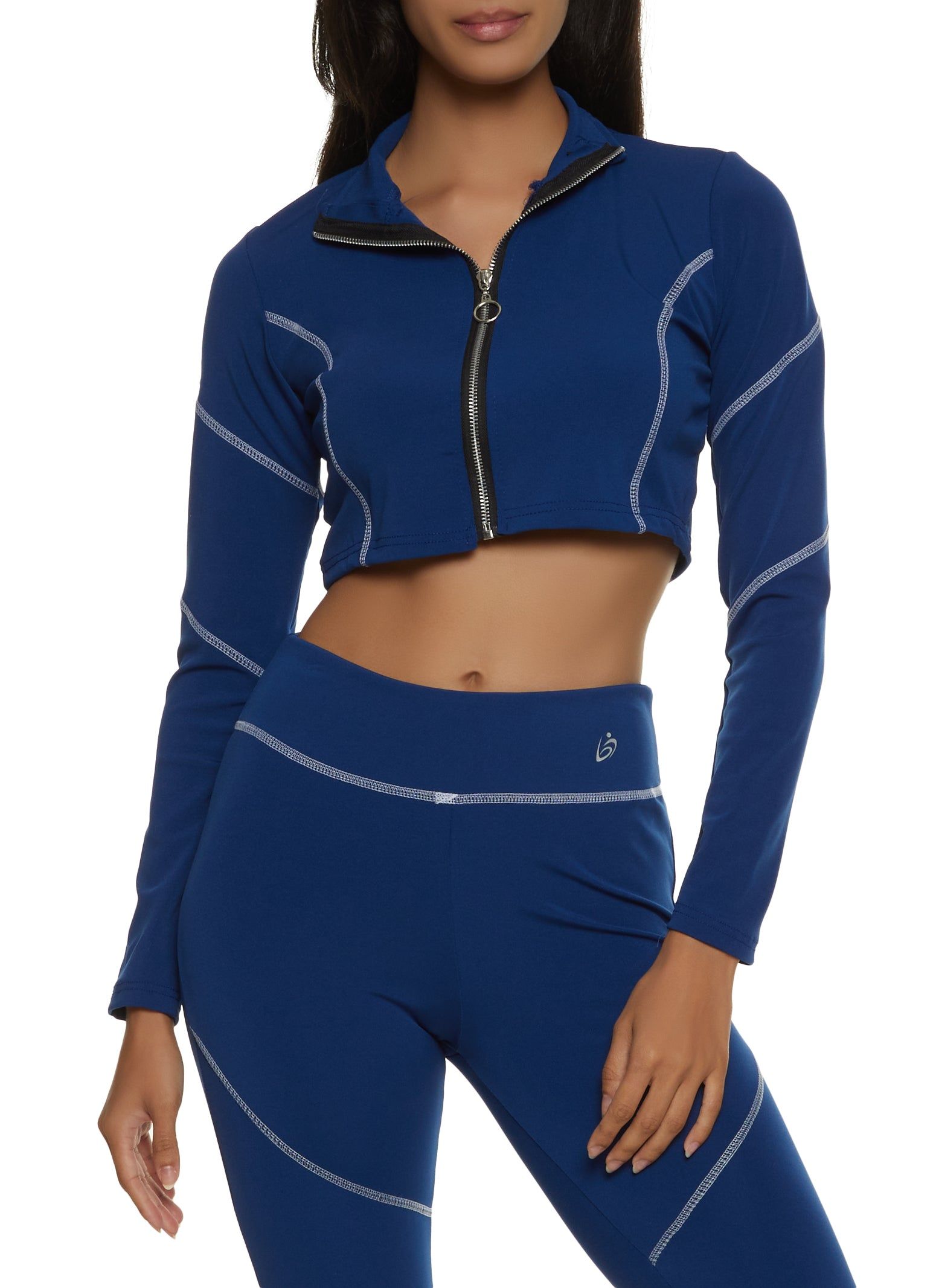 Contrast Trim Cropped Track Jacket sold by Rainbow