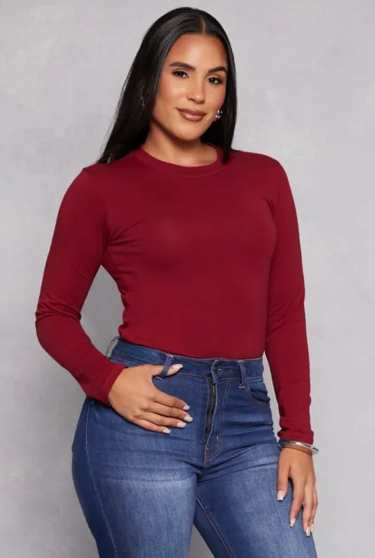 Basic Long Sleeve Crew Neck Tee sold by Rainbow