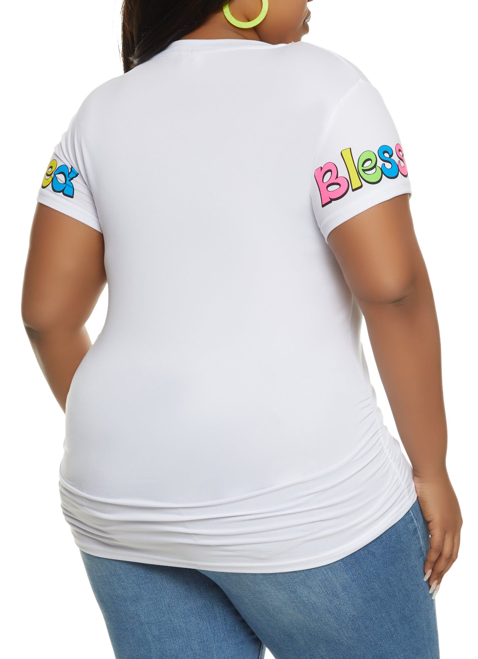 Plus Size I Love My Blessed Life Graphic Tee sold by Rainbow product image thumbnail 2