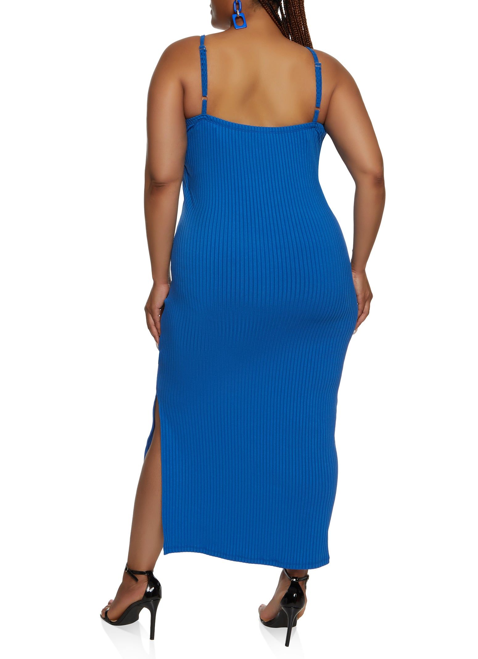 Plus Size Ribbed Cami Maxi Dress sold by Rainbow product image thumbnail 3