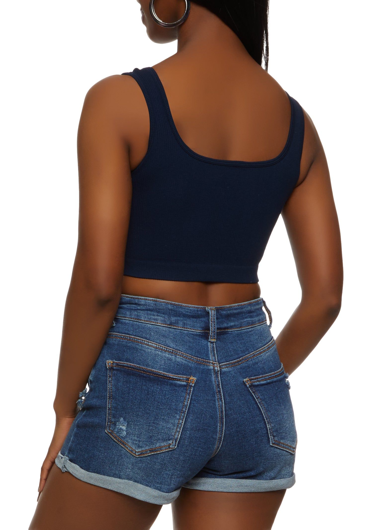 Seamless Rib Knit Crop Top sold by Rainbow product image thumbnail 2