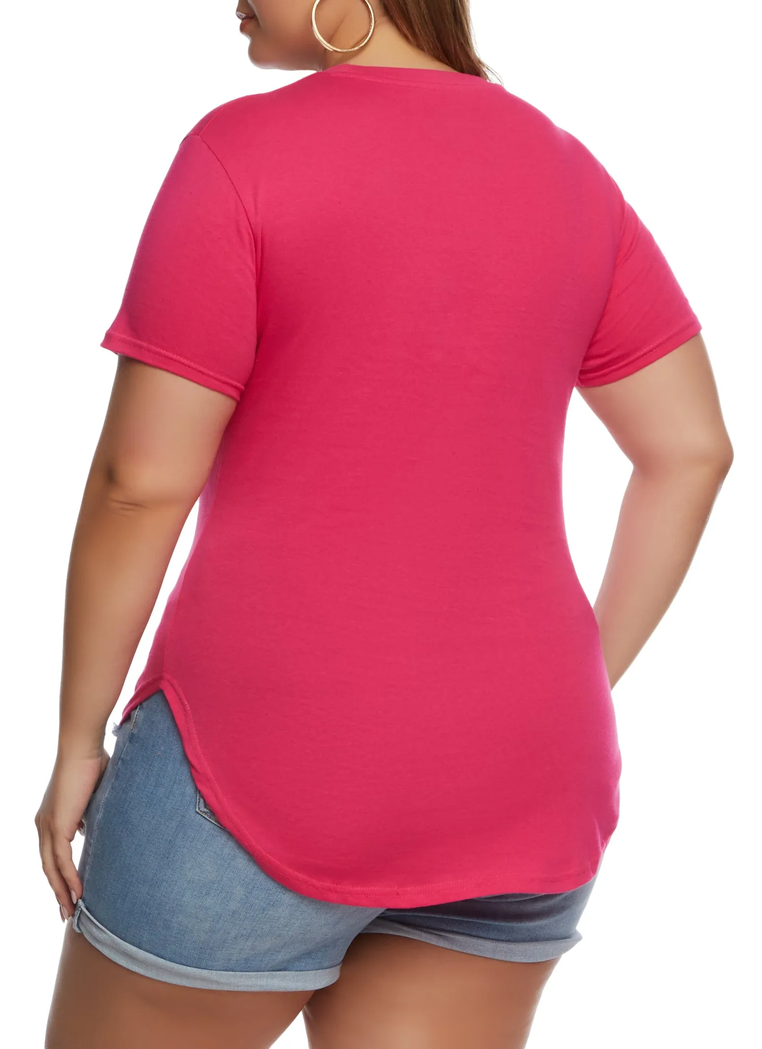 Plus Size Smile Through The Pain Graphic T Shirt sold by Rainbow product image thumbnail 3
