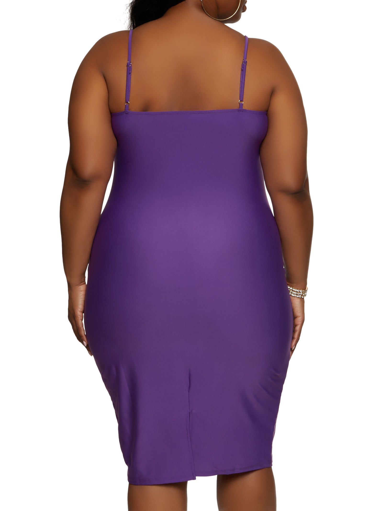 Plus Size Scoop Neck Midi Cami Dress sold by Rainbow product image thumbnail 3