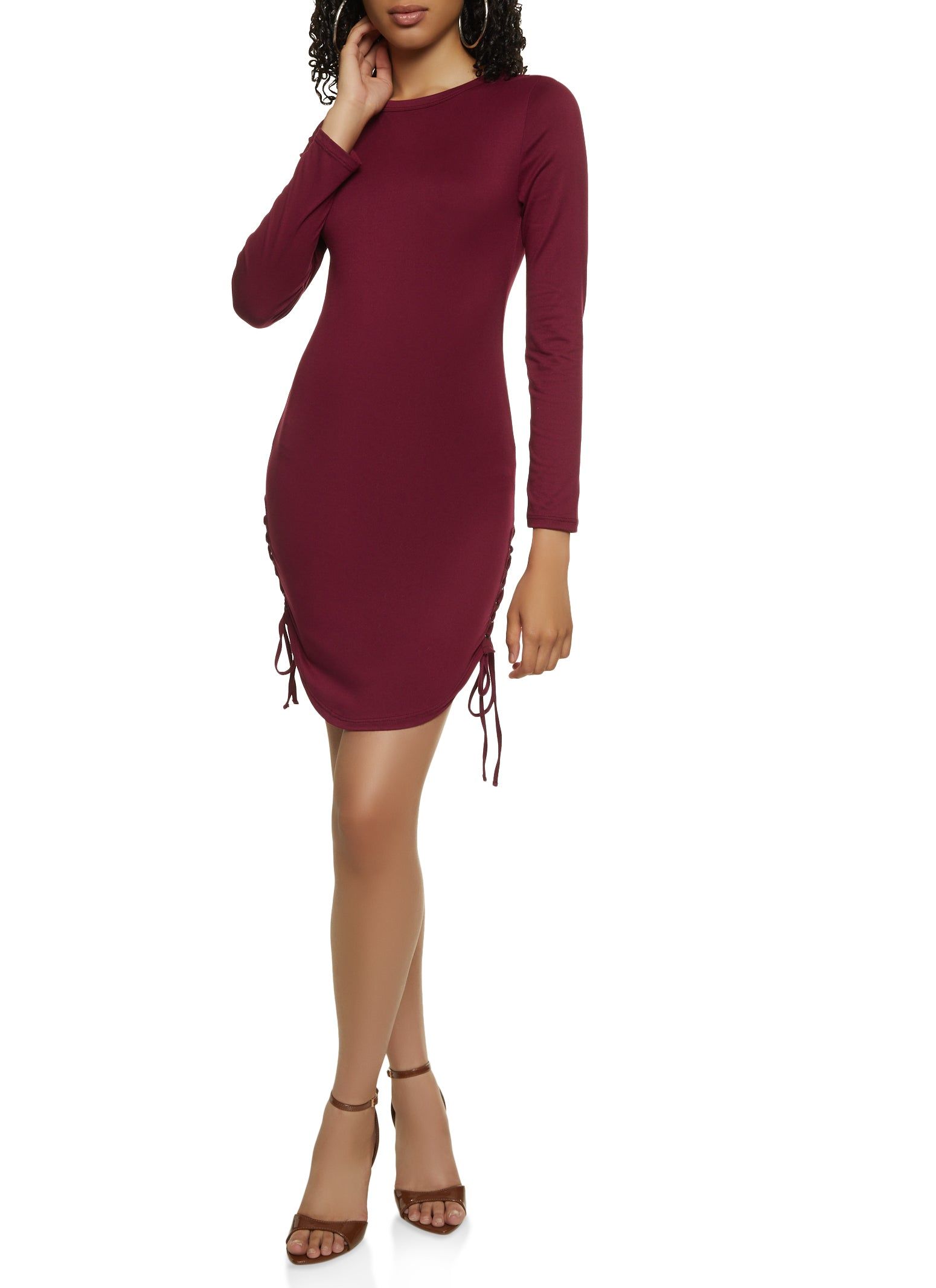 Lace Up Side Detail Midi Dress sold by Rainbow product image thumbnail 2