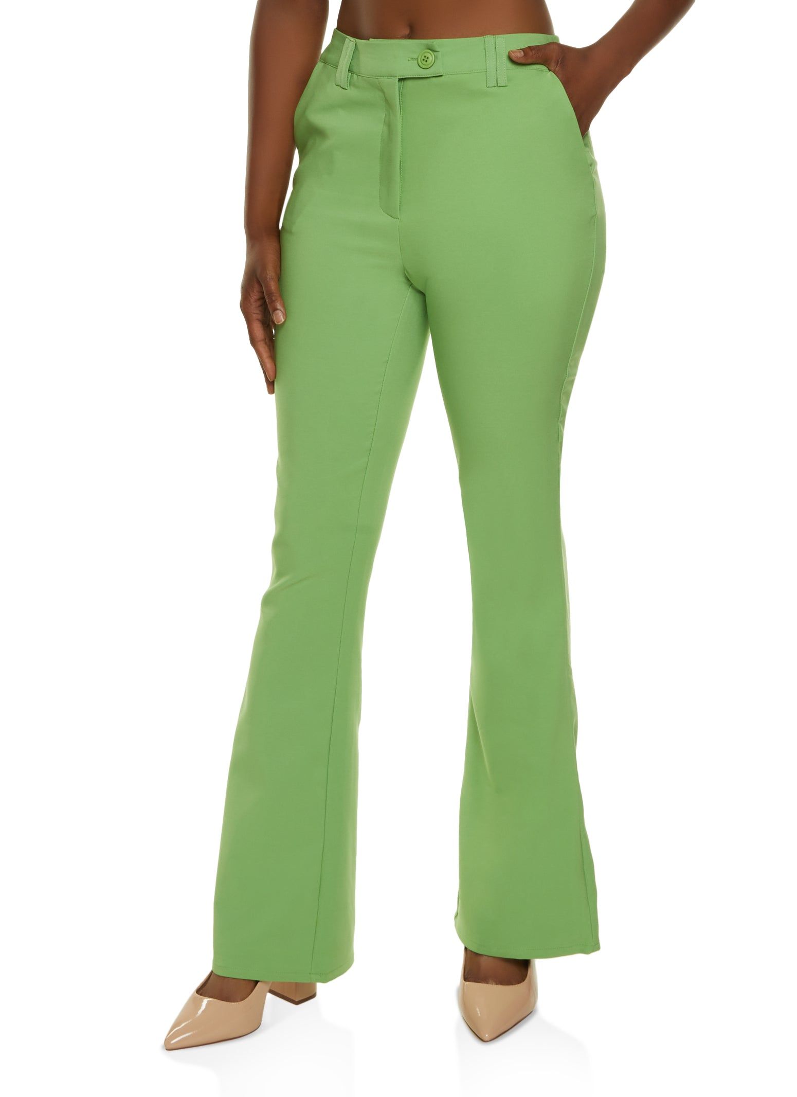 Solid Flare Trousers sold by Rainbow