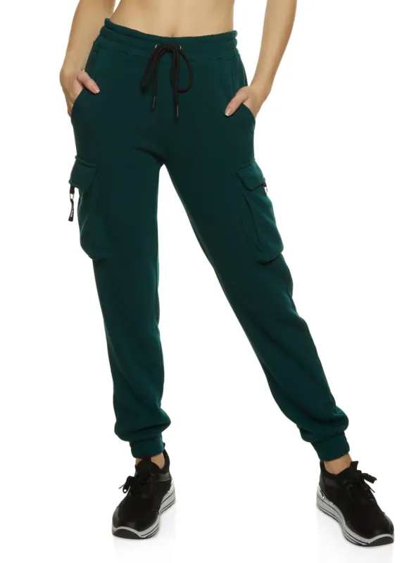 Fleece Cargo Pocket Drawstring Joggers sold by Rainbow