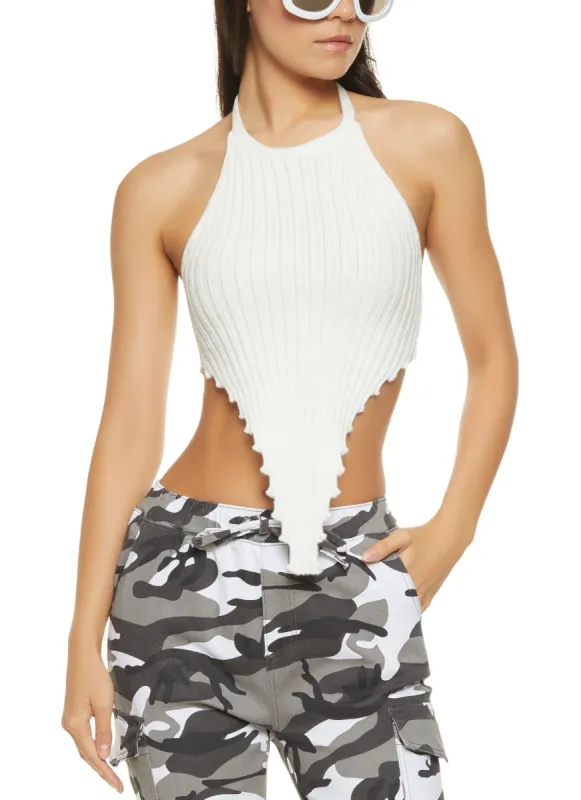 Hanky Hem Halter Top sold by Rainbow