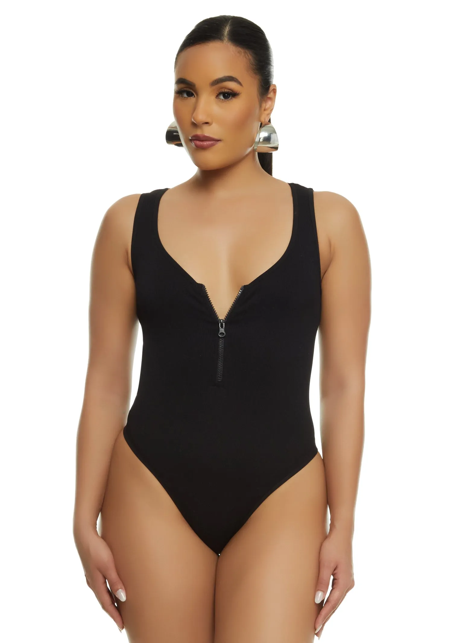 Half Zip Tank Bodysuit sold by Rainbow