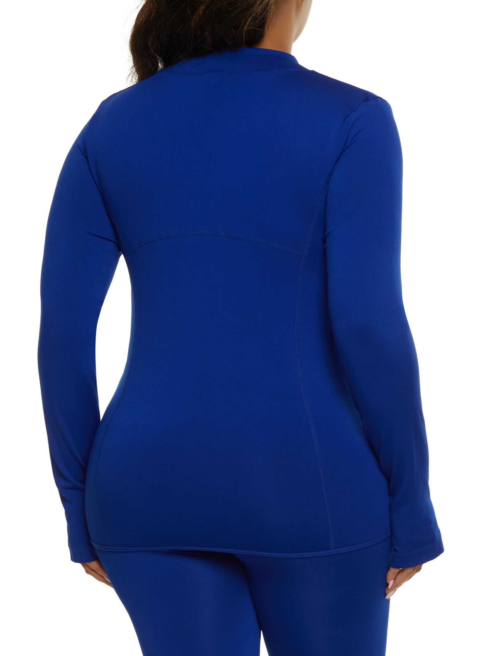 Plus Size Mock Neck Zip Up Sweatshirt sold by Rainbow product image thumbnail 3