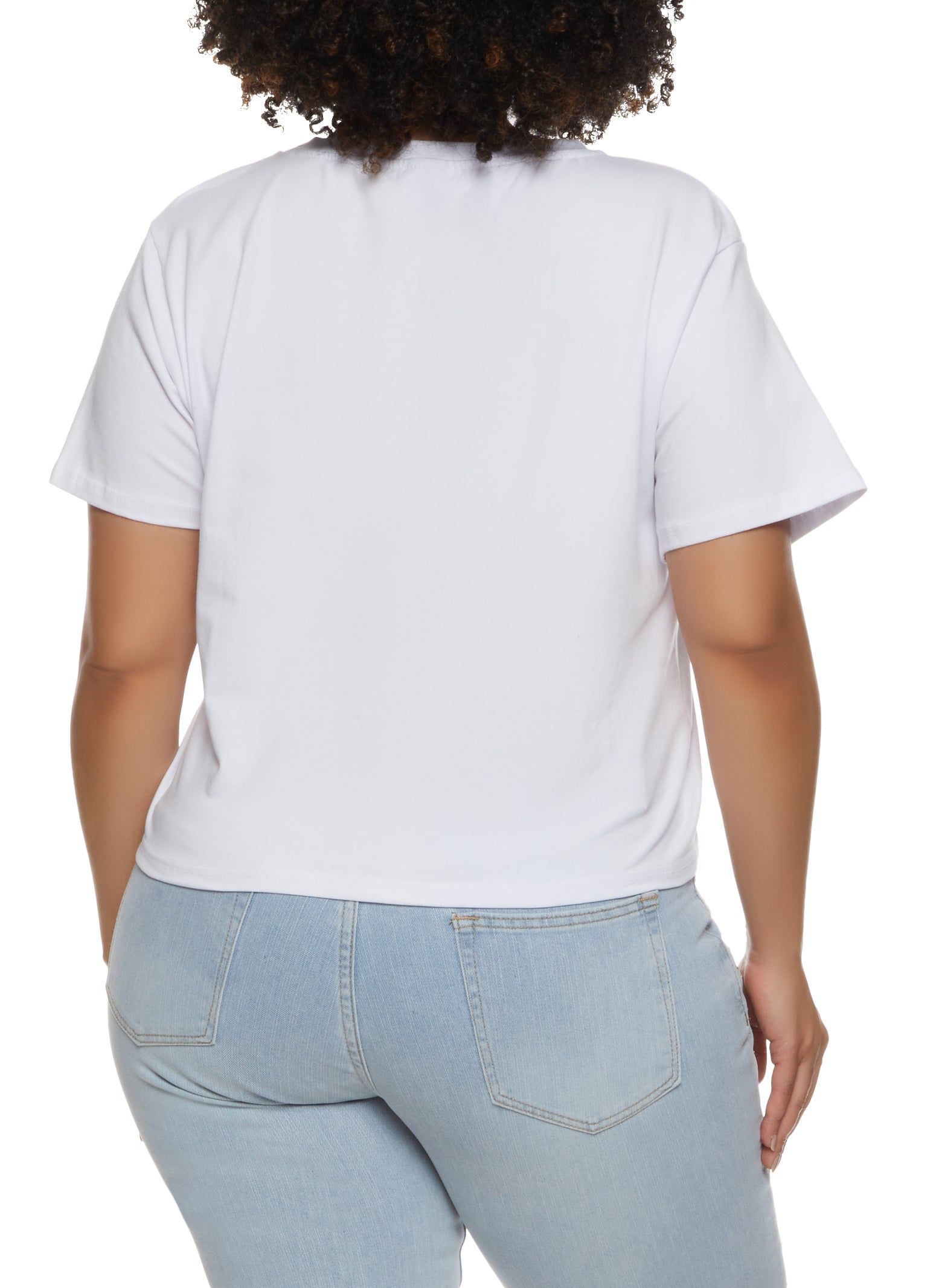 Plus Size Faith Over Fear Rhinestone T Shirt sold by Rainbow product image thumbnail 2