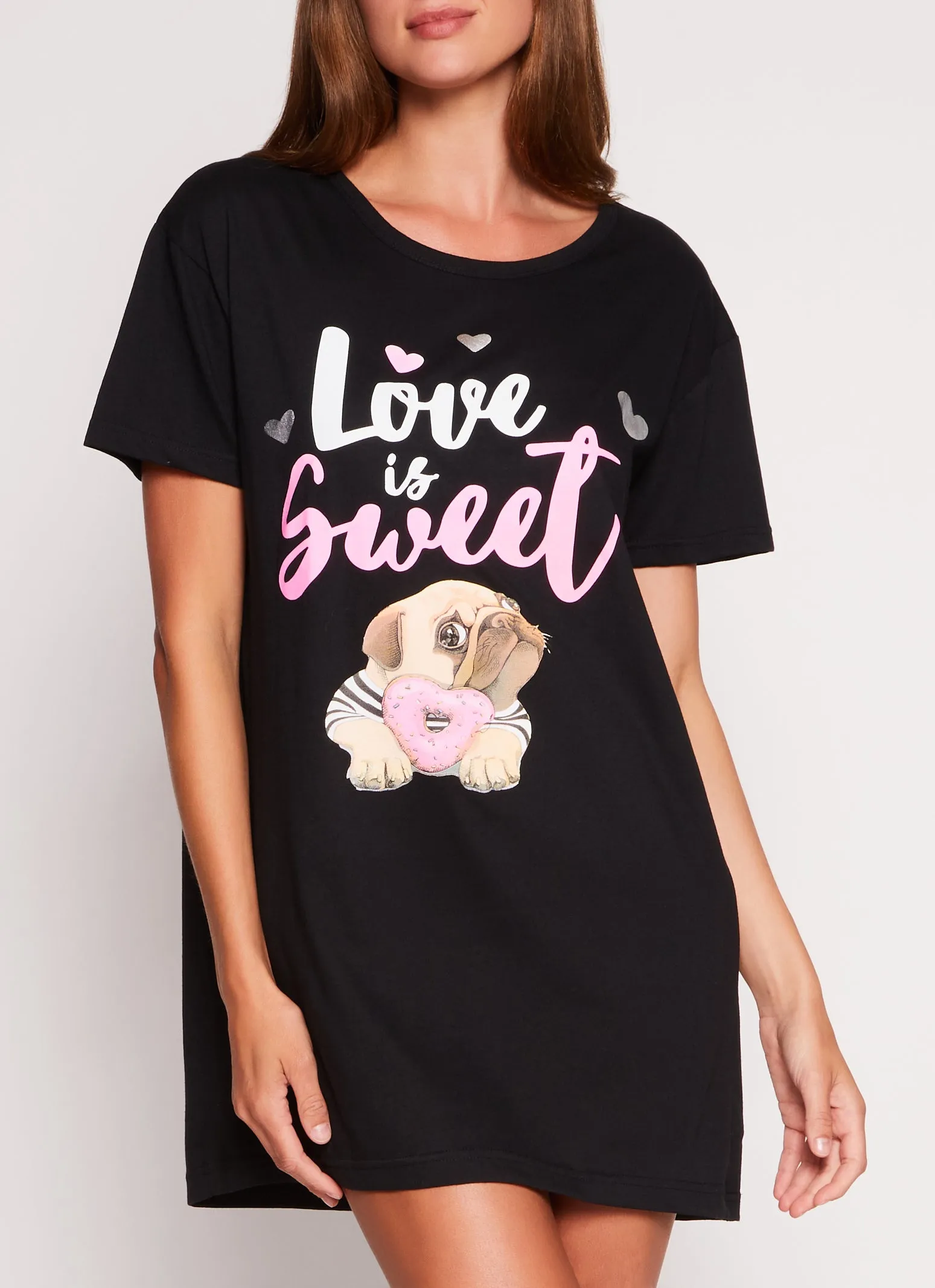 Graphic Crew Neck Short Sleeve Nightgown sold by Rainbow product image thumbnail 2