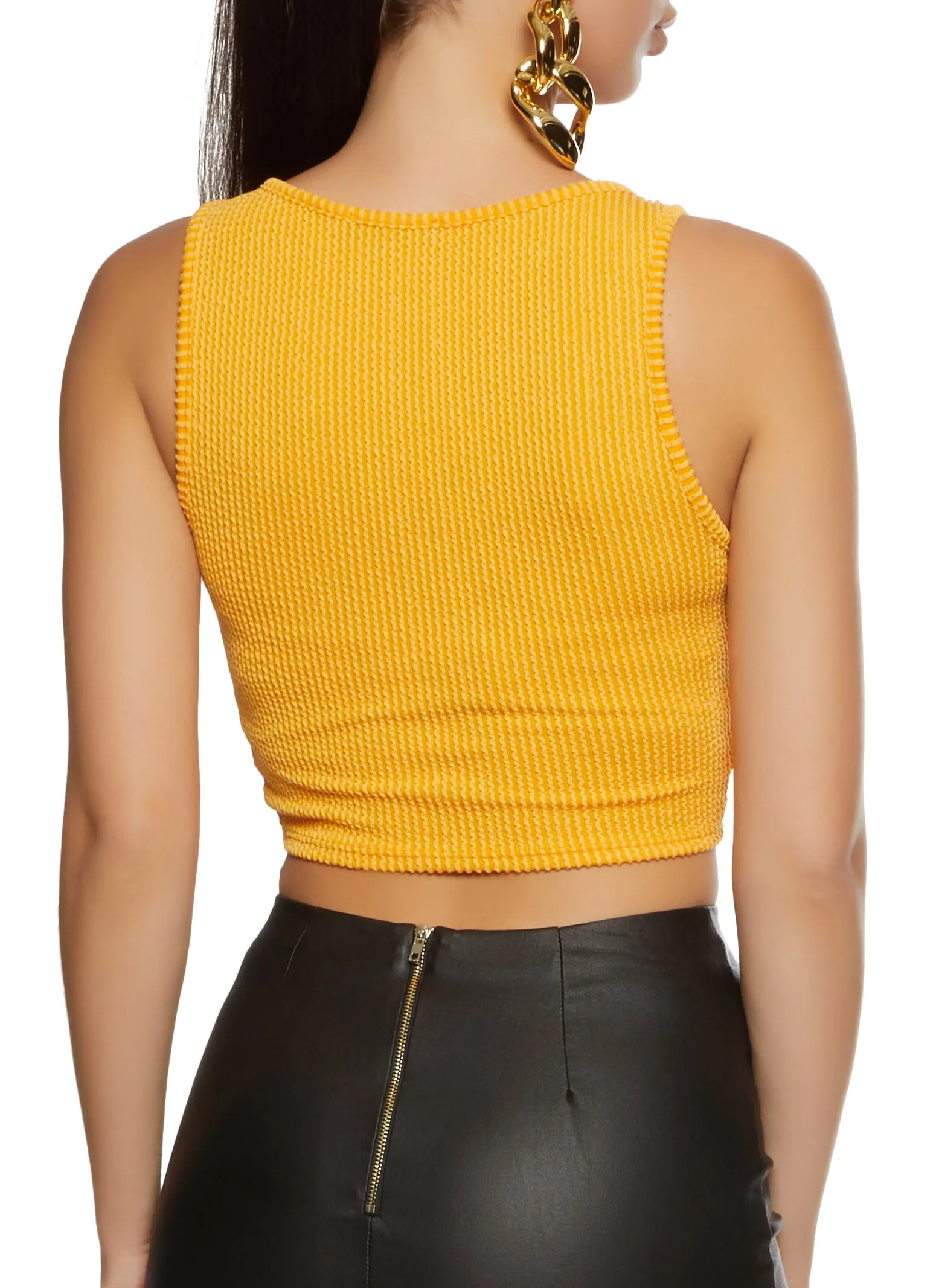 Chain Strap Detail Twist Front Crop Top sold by Rainbow product image thumbnail 2