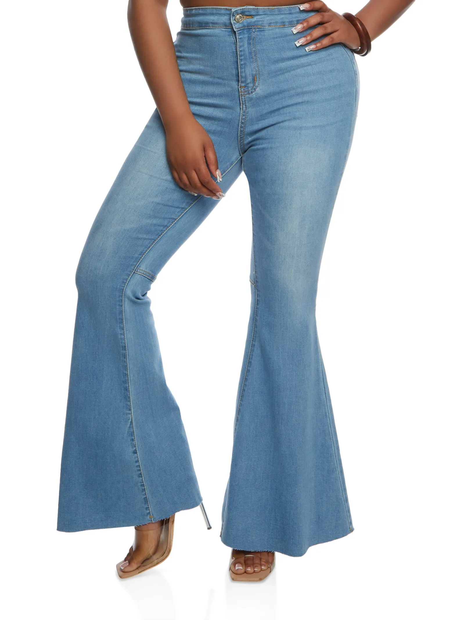 WAX Raw Hem Flare Jeans sold by Rainbow product image thumbnail 2