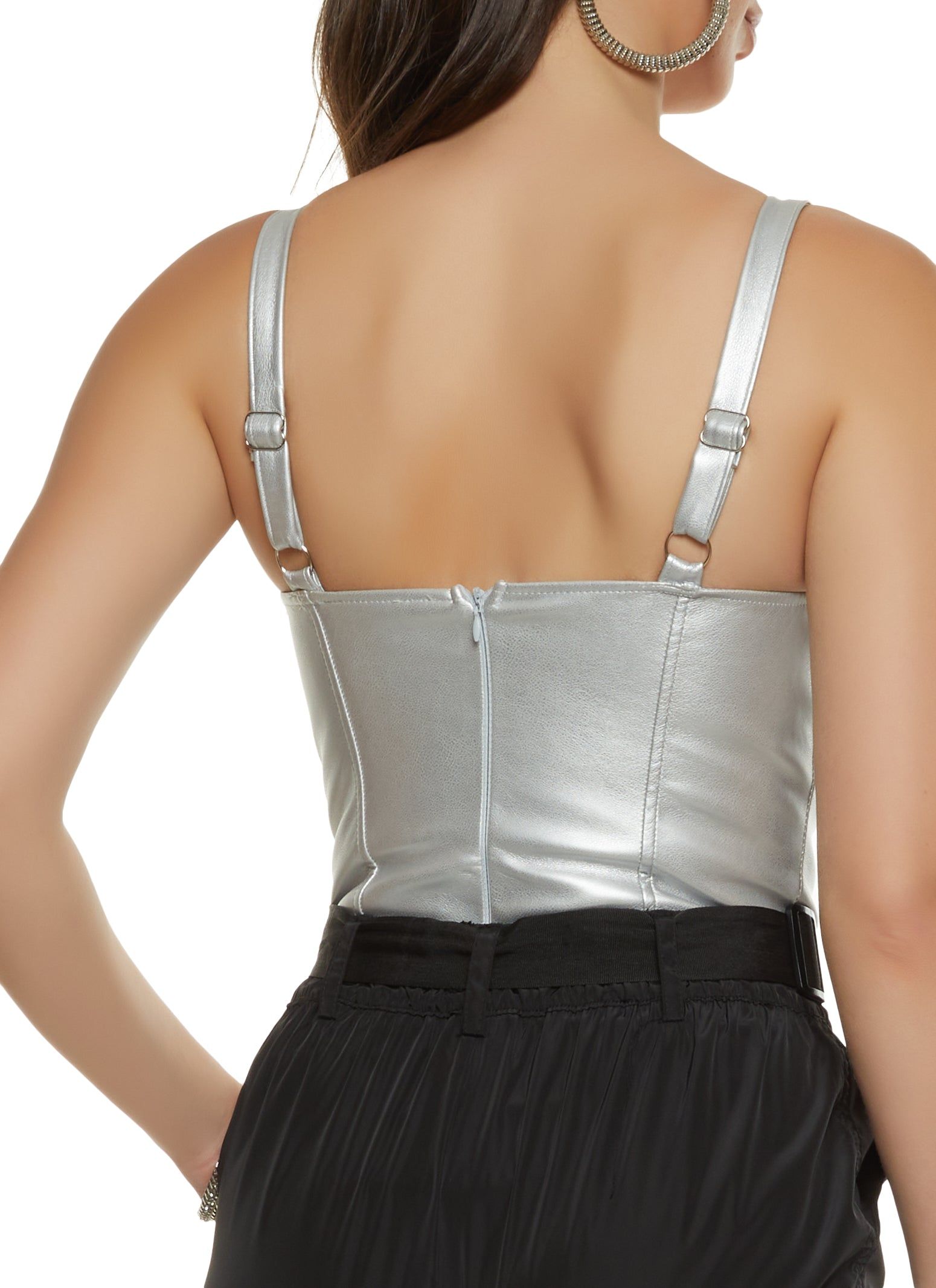 Faux Leather Bustier Bodysuit sold by Rainbow product image thumbnail 3