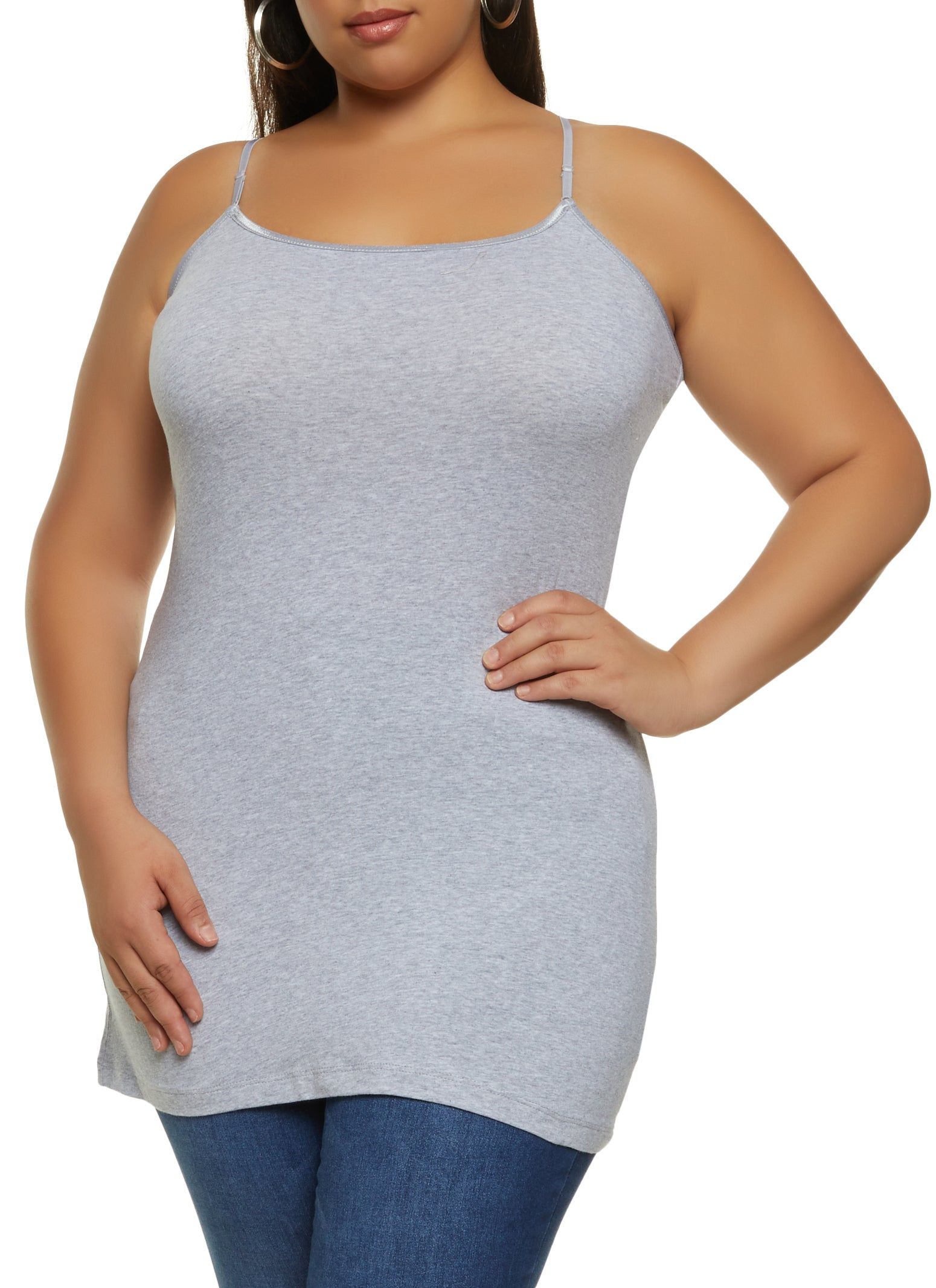 Plus Size Solid Scoop Neck Cami sold by Rainbow