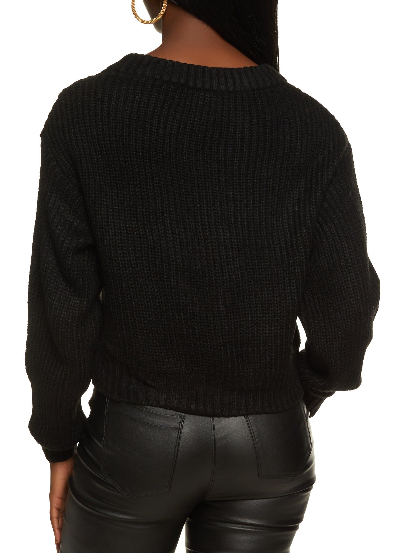 V Neck Cable Knit Cardigan sold by Rainbow product image thumbnail 2