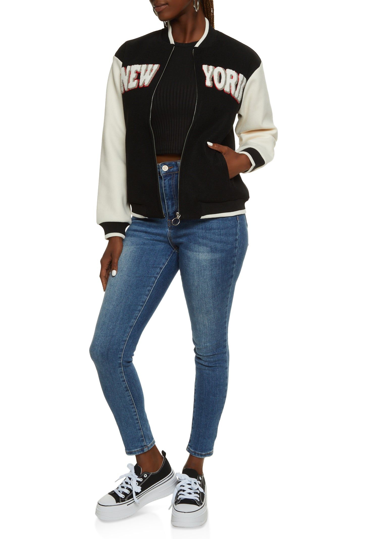 New York Chenille Patch Varsity Jacket sold by Rainbow product image thumbnail 2