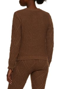 Cable Knit Crew Neck Pullover Sweater sold by Rainbow