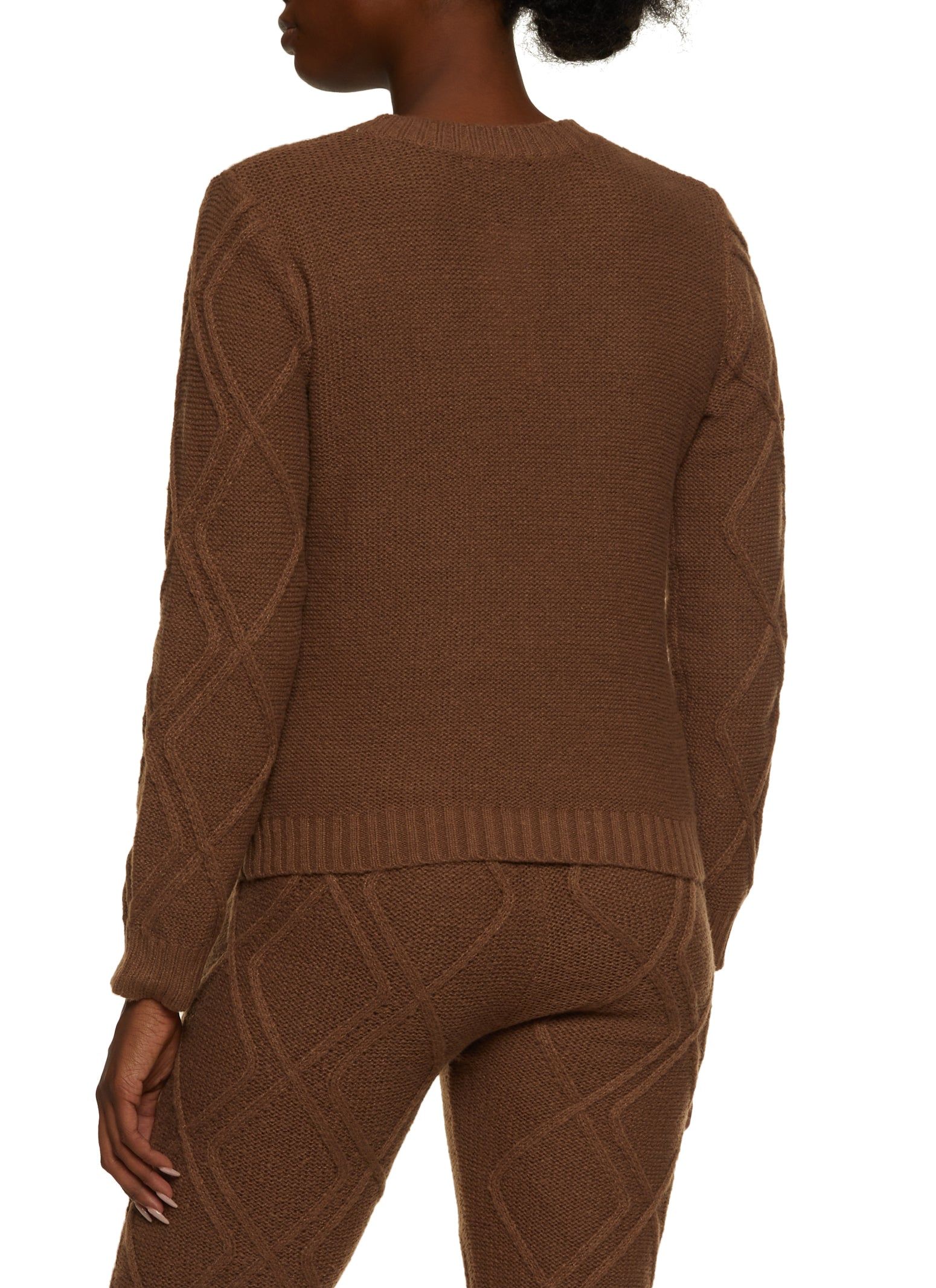 Cable Knit Crew Neck Pullover Sweater sold by Rainbow product image thumbnail 3